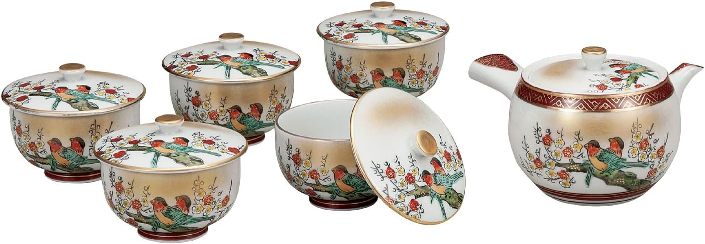 Rakuten - 九谷焼 蓋付茶器 梅に鳥＜九谷焼 和食器 鉢 小鉢 人気 ギフト セット 贈り物 結婚祝い/内祝い/お返し＞