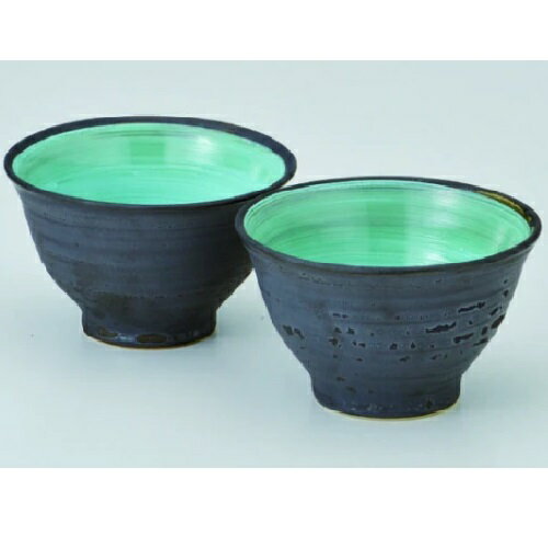 (2客組)常滑焼 石堂作 ラスター釉湯呑