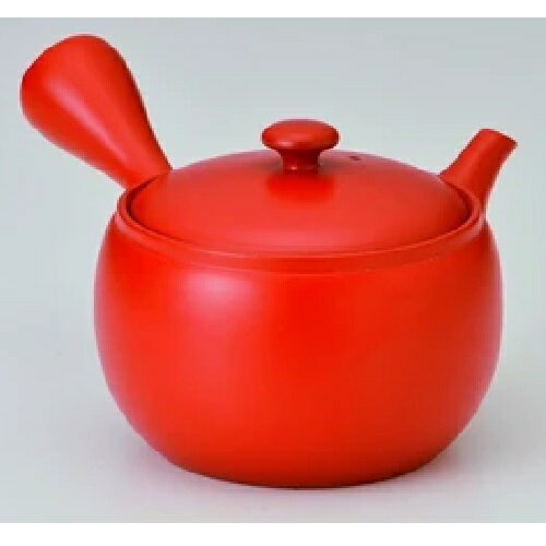 常滑焼急須【機能急須/プレミアム茶こし】朱泥ワン特無地急須　580cc