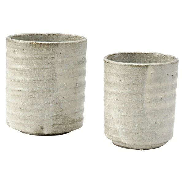 Shigaraki Ware - 信楽焼 湯呑大・小セット・鼠釉
