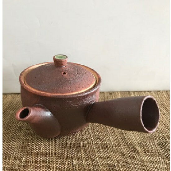 信楽焼 茶器・Shigaraki　急須　鉄赤 ○ ステンレス茶こし付