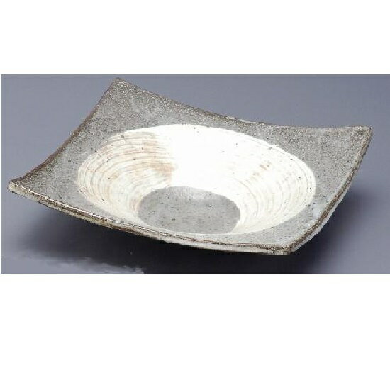 信楽焼 皿 プレート・丸刷毛深皿　19cm 古谷作