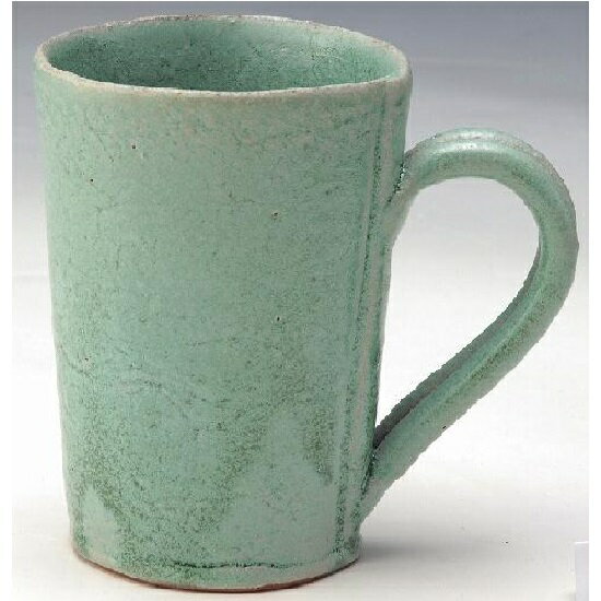 信楽焼 マグカップ・ビアカップ 薄緑　(約500cc)