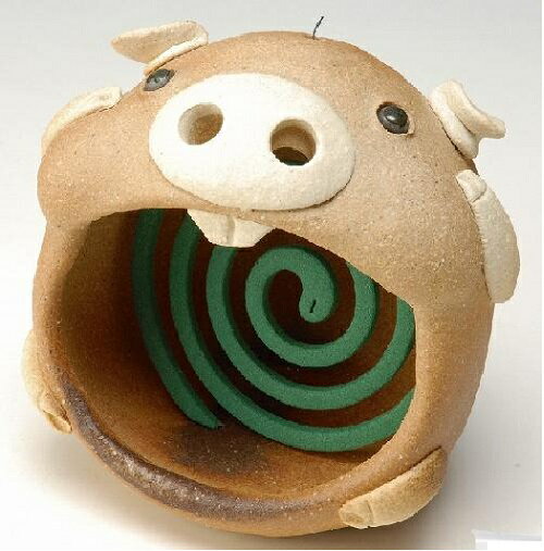 信楽焼 蚊やり・蚊取り器・PIG