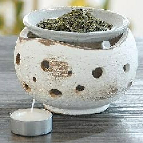 信楽焼 茶香炉・白ボーロ