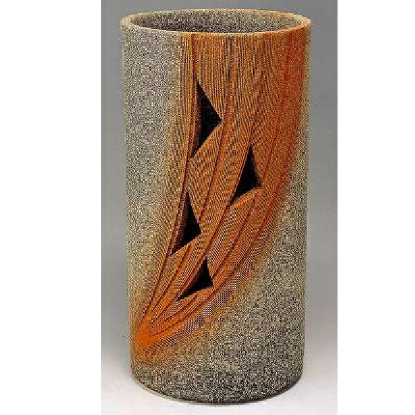 信楽焼 傘立・ゆず肌流星