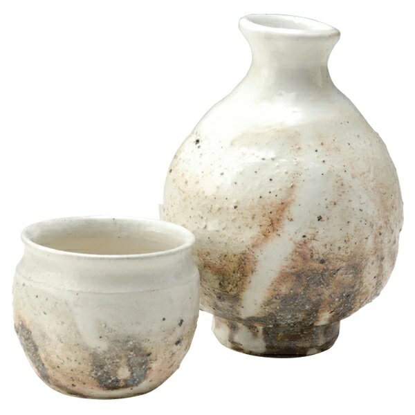 信楽焼 粉引徳利・ぐい呑セット