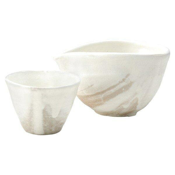 信楽焼 雲かすみ冷酒器・ぐい呑セット