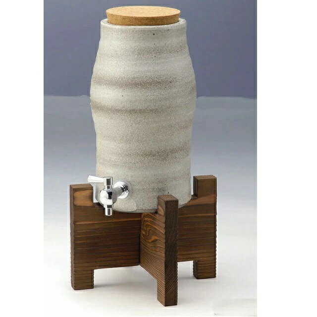 信楽焼 焼酎サーバー 白モダン　(1升用)