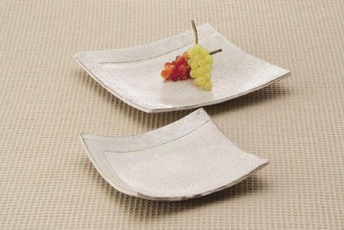 信楽焼　白峰プレート　22cm＆17cmセット2種セット