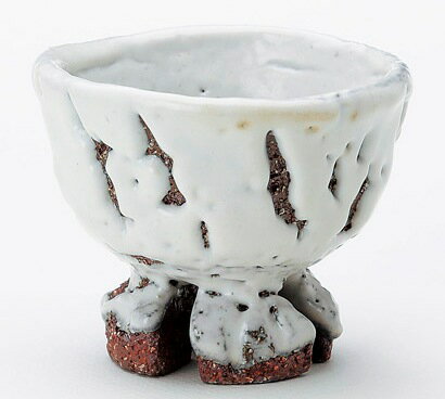 上品な「白」が特徴的な鬼萩茶碗 清玩作 銘「幸村」 （三輪清雅