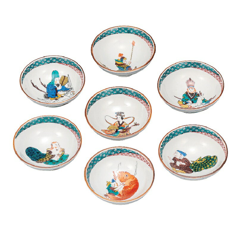 九谷焼 組盃・七福神