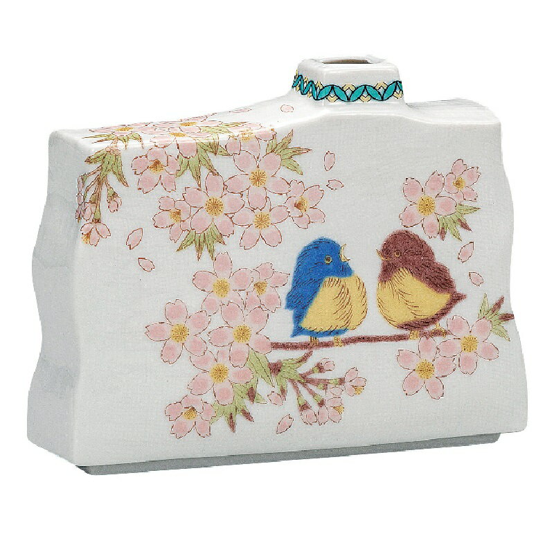 九谷焼 インテリア 花瓶・ 5号一輪生 花福雀