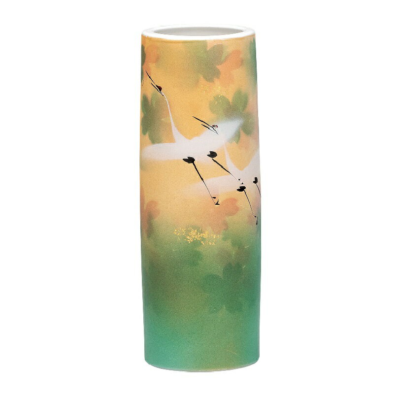 サイズ：径8.3 高24.5 (cm) 素材：磁器 生産地：日本 九谷焼の花瓶は、花瓶自体が華やか物も多く、シンプルな花を一輪挿すだけでも十分に映えます。 和室だけでなく洋室やモダンなインテリアにも調和し、部屋を華やかに演出してくれます。 ...