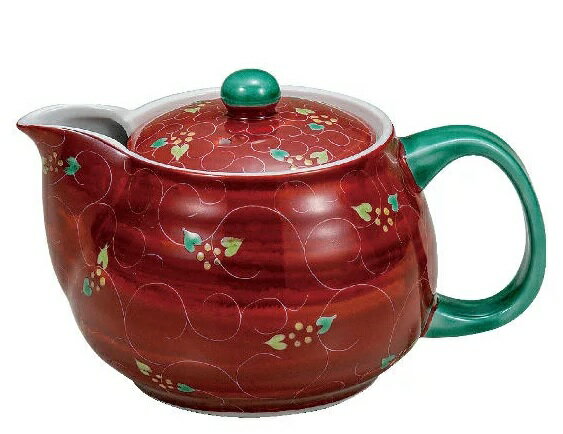 九谷焼 ポット急須 朱巻唐草 網付 〈河村澄香〉＜九谷焼 和食器 鉢 小鉢 人気 ギフト セット 贈り物 結..