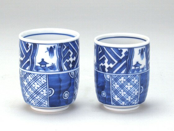Kutani Ware - 九谷焼　組湯呑　手描祥瑞