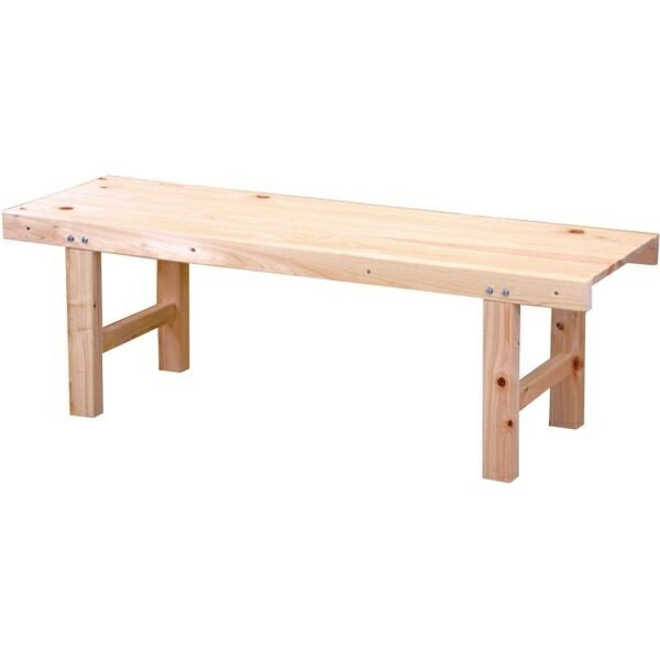 サイズ： W90：約W90x40xH40cm（約6,000g） W120：約W120x40xH40cm（約7,000g） W150：約W150x40xH40cm（約8,500g） 生産地：日本 ■素材：ひのき（無塗装） 木のぬくもり感ある、シンプルな縁台です。 ナチュラル感と落ち着きを演出します。 ☆ひのき材の爽やかな雰囲気が感じられる、手頃なベンチです。 ☆付属のボルトにより、2台連結も可能です。（全サイズ） ☆組立式 ☆飲食店様の待合ベンチに。 ☆夕涼みの風景にもピッタリな雰囲気があります。 ☆店舗の陳列台、演出備品やイベントにもどうぞ。 ☆無塗装なので、お好きなペイントをすることもできます。　