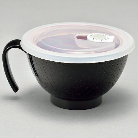 まえじゅう漆器　MIYABI　【MJ36G-44-04】　6T-408　フタ付　木目手付き椀　2P　大　レンジ・食洗機対応