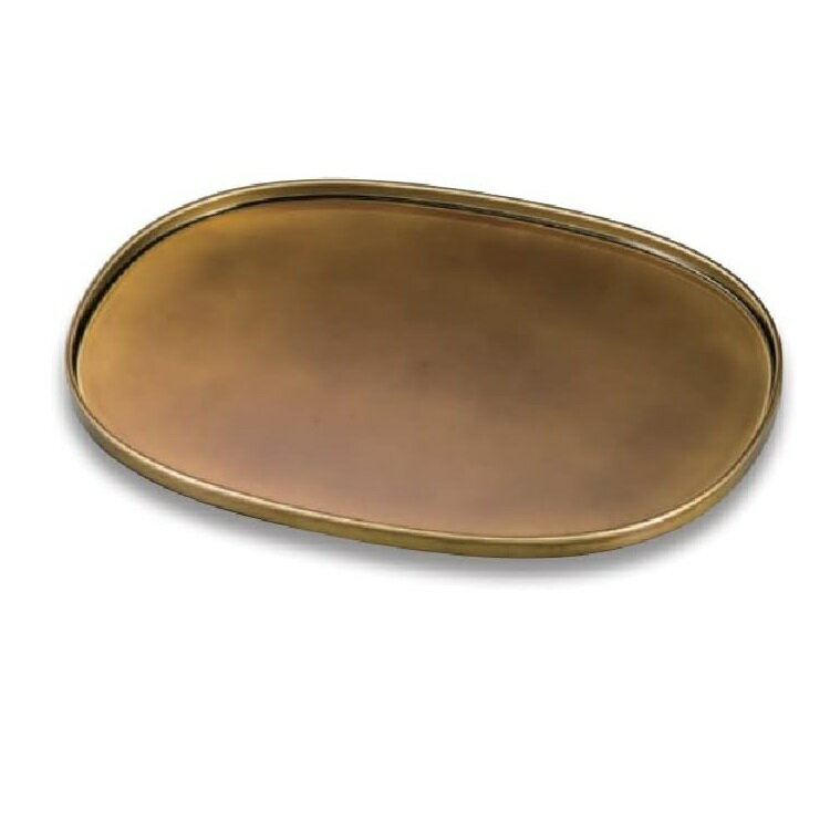 越前漆器・越前塗 漆遊館 金溜 (漆風塗) 裏黒 小判盆