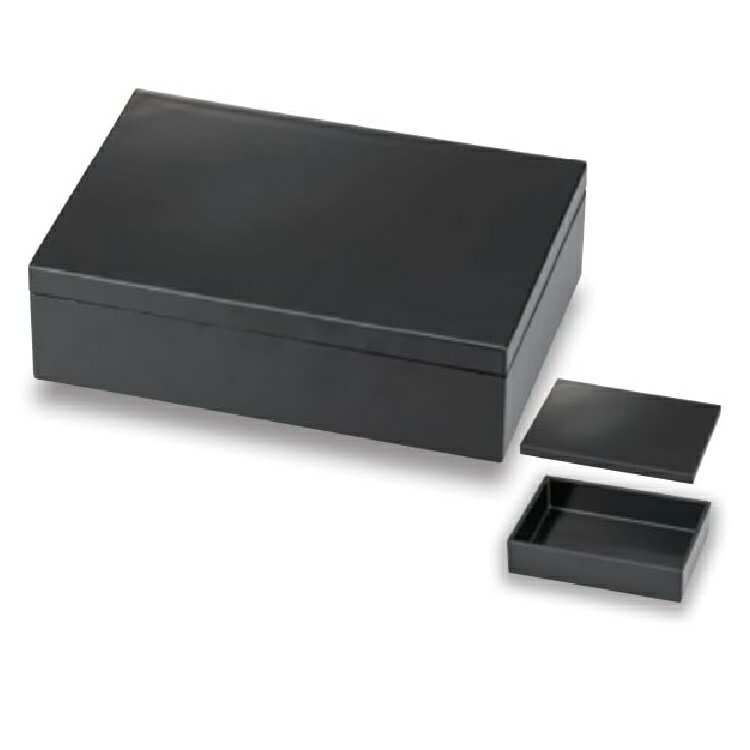 越前漆器・越前塗 漆遊館 総黒 長手小箱