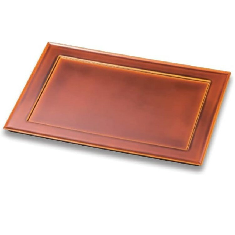 越前漆器・越前塗 漆遊館 春慶 (漆風塗)裏黒 14長手プレート