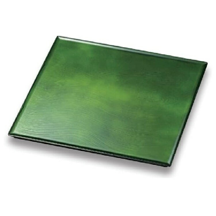 越前漆器・越前塗 漆遊館 スクエアプレート 織部裏黒