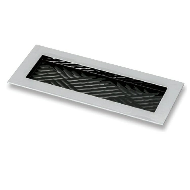 越前漆器・越前塗 漆遊館 銀地内黒 11長角ノミ彫 盛器