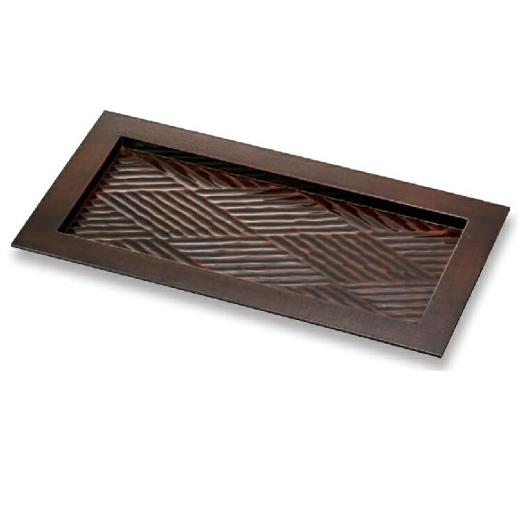 越前漆器・越前塗 漆遊館 栃塗裏黒 13長角ノミ彫 盛器