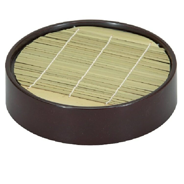 越前漆器・越前塗 漆遊館 DX丸ざる (竹丸す付) 溜