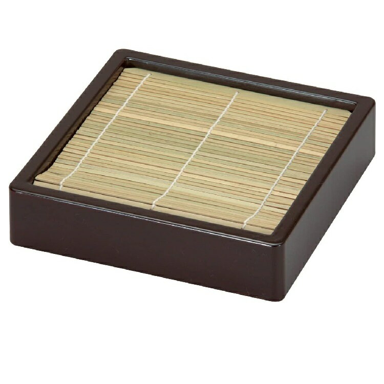 越前漆器・越前塗 漆遊館 DX角ざる (竹角す付) 溜