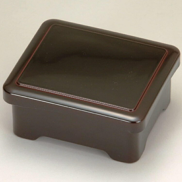 越前漆器・越前塗 漆遊館 うな重・丼重 溜(漆風塗)内朱 段蓋1段 足付丼重