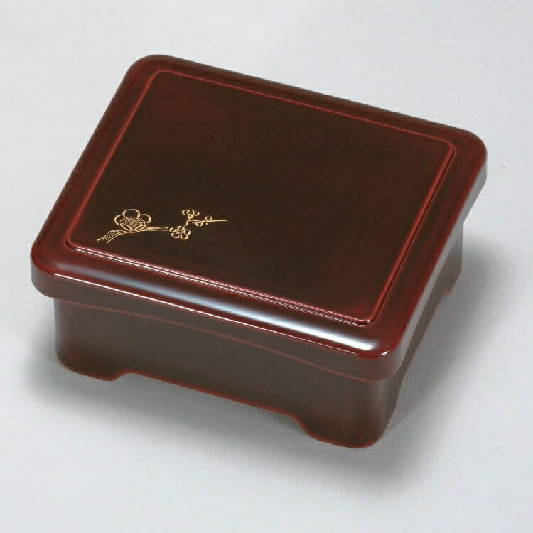 越前漆器・越前塗 漆遊館 うな重・丼重 溜内朱 梅沈金 段蓋丼重