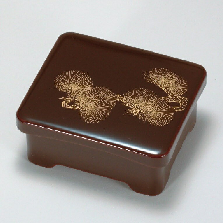 越前漆器・越前塗 漆遊館 うな重・丼重 溜内朱 若松沈金 平蓋丼重