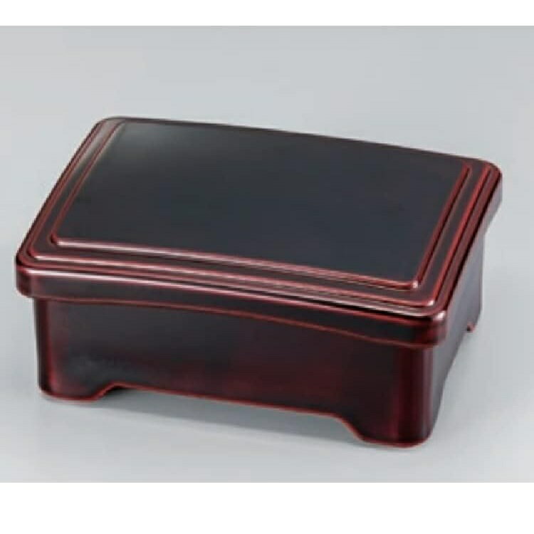 越前漆器・越前塗 漆遊館 うな重・丼重 溜内朱 大型 丼重(親爪有)漆風塗