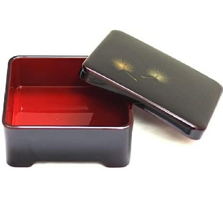 越前漆器・越前塗 漆遊館 うな重・丼重 溜内朱 飛花沈金 平蓋丼重