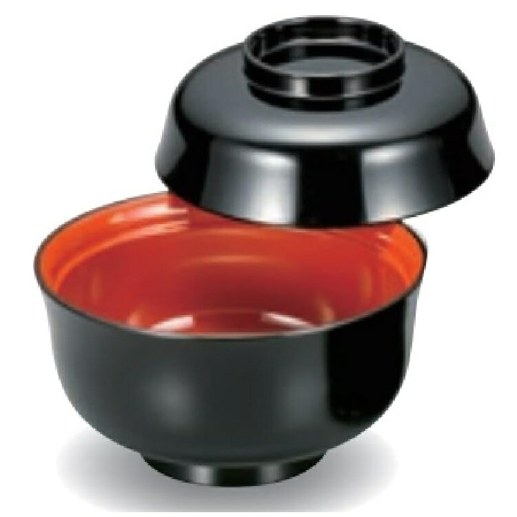 越前漆器・越前塗 漆遊館 黒内朱 43羽反椀・そば椀