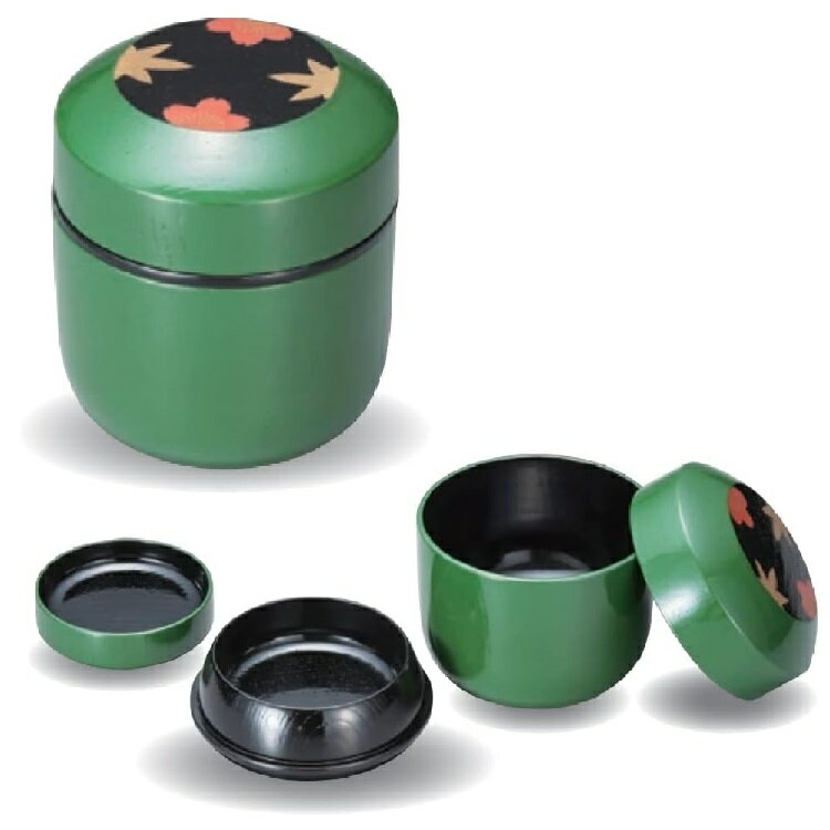 越前漆器・越前塗 漆遊館 欅 春秋絵 駒形弁当(中合・木皿付)