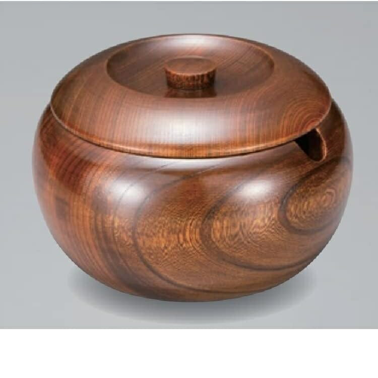 越前漆器・越前塗 漆遊館 欅 みかん形 飯器 3人用