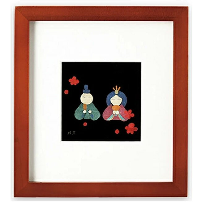 越前漆器・越前塗 雅乃 漆額 おひなさま パネル (高野博代作)