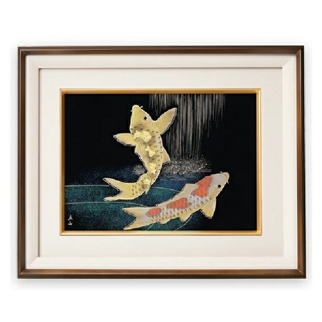 越前漆器・越前塗 雅乃 陶額 金富士 パネル (日展作家 冨田立山作)