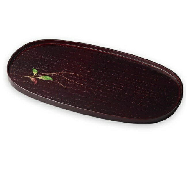 越前漆器・越前塗 雅乃 水引草 尺1桐 もてなし盆 溜