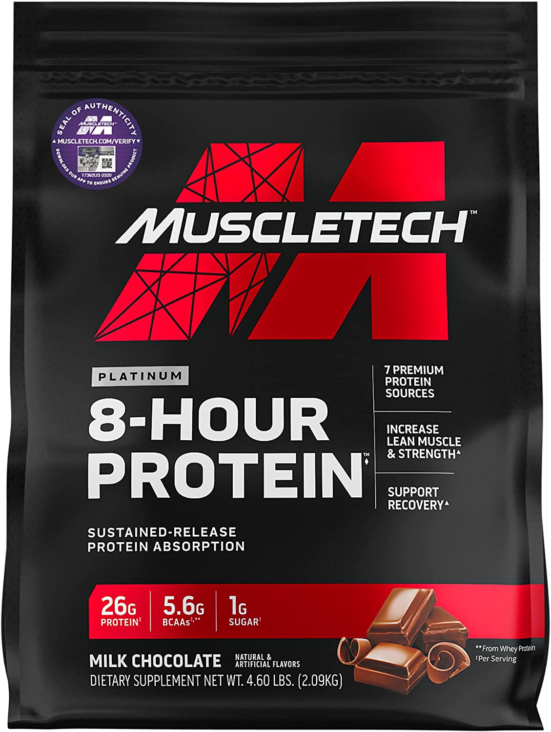 Muscletech社パフォーマンスシリーズ Phase8（フェーズ8） マルチフェーズ8時間プロテイン ミルクチョコレート 2.09kg