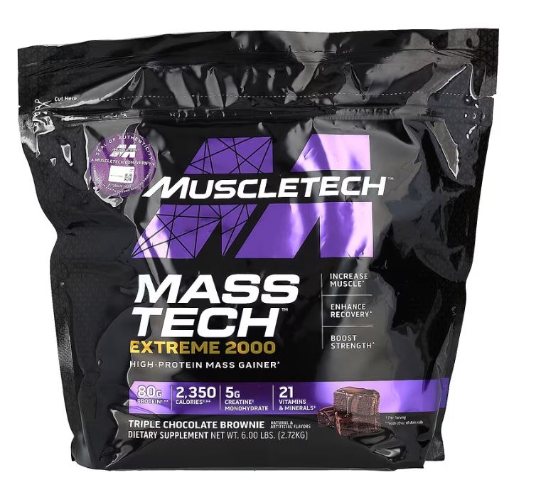 MuscleTech, MASS-TECH（マステック）エクストリーム2000 トリプルチョコレートブラウニー 2.72kg（6ポンド)