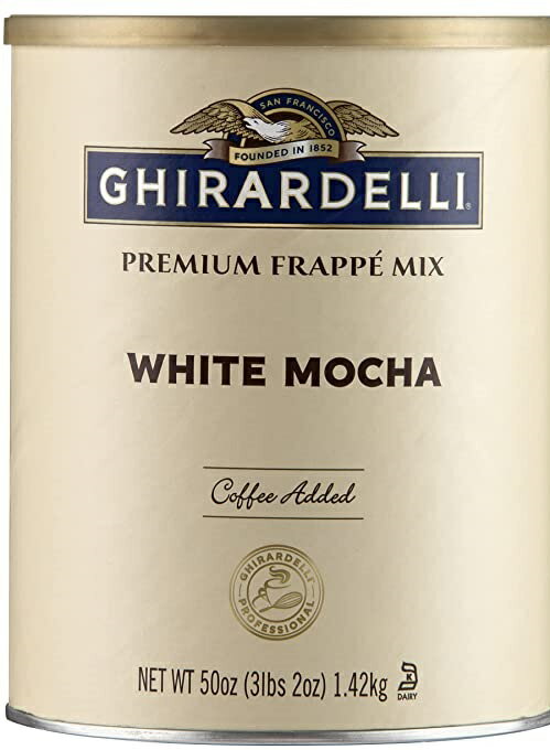 ギラデリ社 ギラデリ ホワイト モカ プレミアム フラッペ ミックス3.12 ポンド缶(1.42kg)Ghirardelli White Mocha Premium Frappé Mix 3.12 lb Can