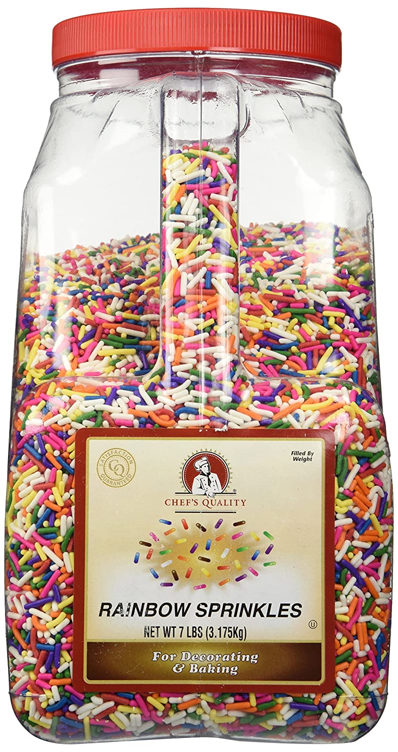 Chef's Quality Rainbow Sprinkles, 7 lb 3.175kg