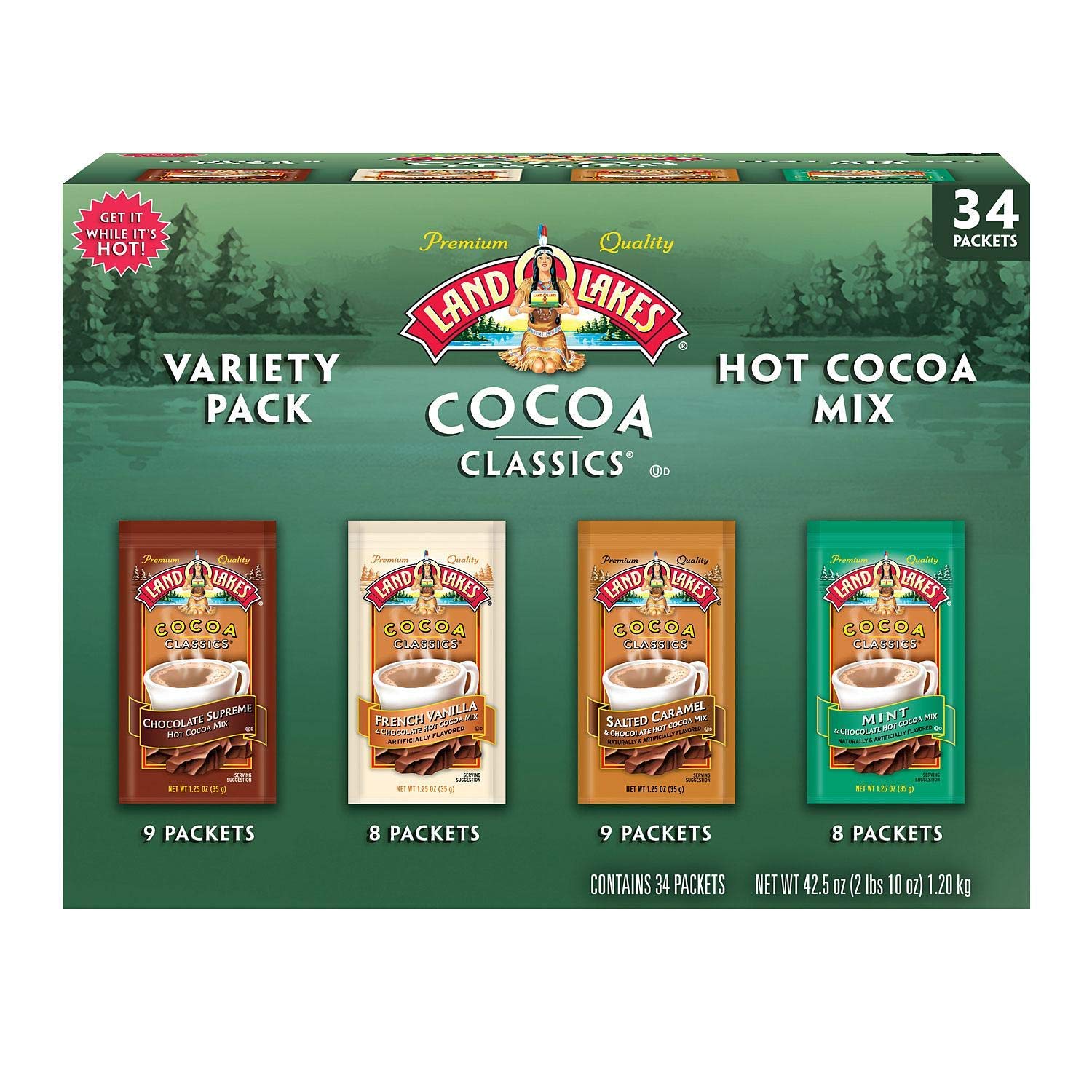 Land O Lakes  饷å Х饨ƥѥå 34ĥå Land O' Lakes - Cocoa Classics, Variety Pack (34 count)