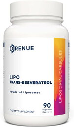 RENUE 社 リポソーム レスベラトロール サプリメント 1粒あたり125mg 90粒入りRENUE Liposomal Trans-Resveratrol Supplement 125 mg - Bioavailable Formula for Increased Absorption 90 Capsules