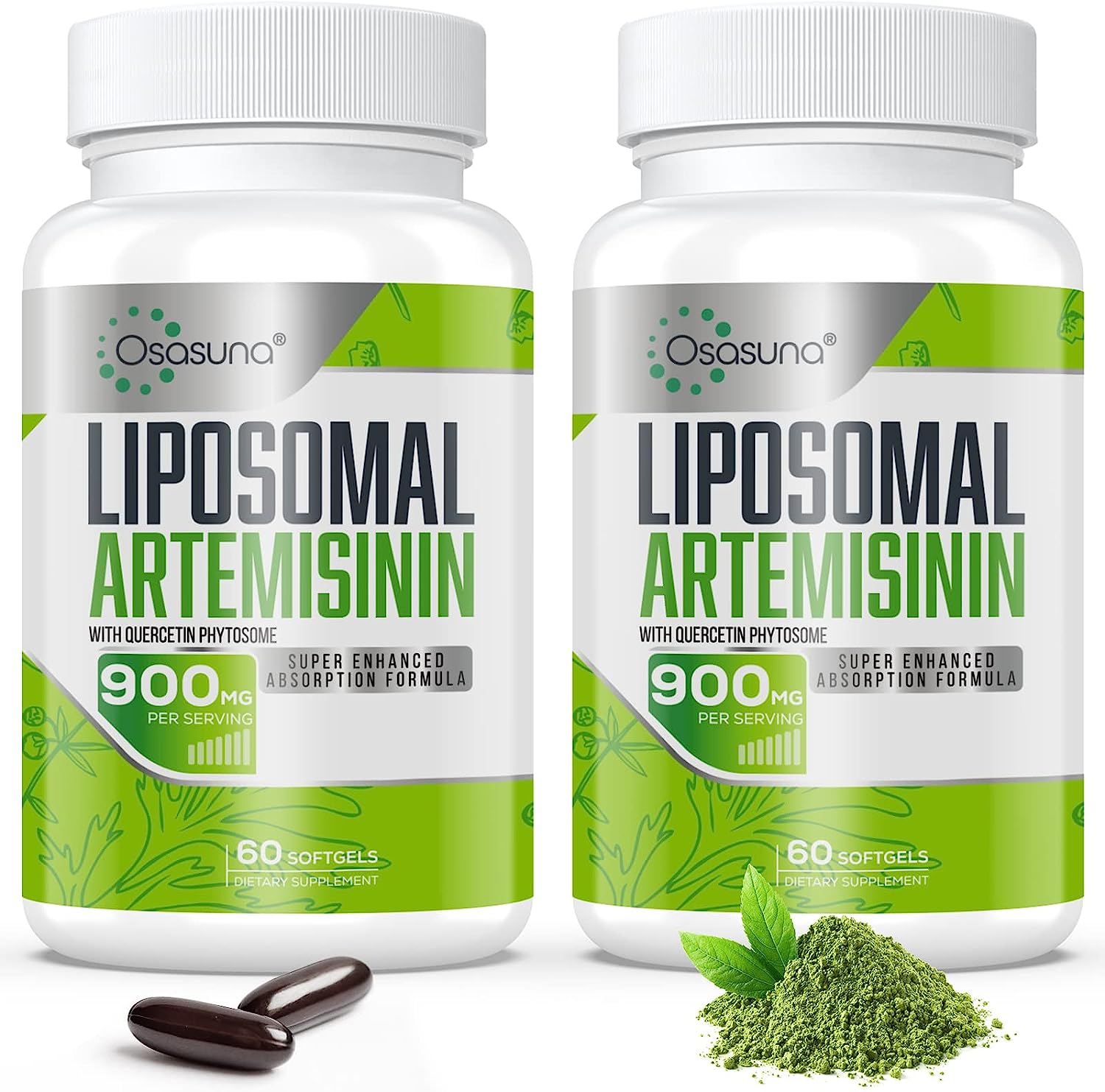 2ܥåOsasuna ݥ ƥߥ˥ 600 mg 륻 200 mg ۹60γ2ץȡOsasuna Liposomal Artemisinin 600 mg with Quercetin Phytosome 200mg, Maximum Absorption, Sweet Wormwood Extract, 602
