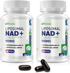 お得な2本セット inGreens社 1粒あたり リポソーム NAD 600mg レスベラトロール 300 mg 配合サプリメント60粒入り×2本 900 mg Liposomal NAD+ Supplement with Trans Resveratrol 300 mg, Superior Absorption, True NAD Plus for DNA Repair and Boost NAD+, Aging 60×2