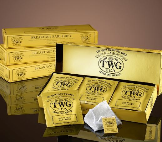 「ギフト包装」シンガポールの 高級紅茶 TWG シリーズ BREAKFAST EARL GREY ブレックファースト アールグレイ ティーパック15個 x 2.5gが1箱 ■リボン ティーダブルジー ティーダブリュージー ティー